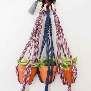 Plant Hangers, Set of 3, Recycled Cotton